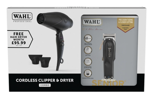Wahl Cordless Senior Clipper & Professional Dryer Combo - Preci