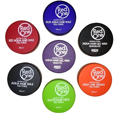 Red One Aqua Hair Wax Full Force Black 150 ml – Water-Based Strong Hold Wax