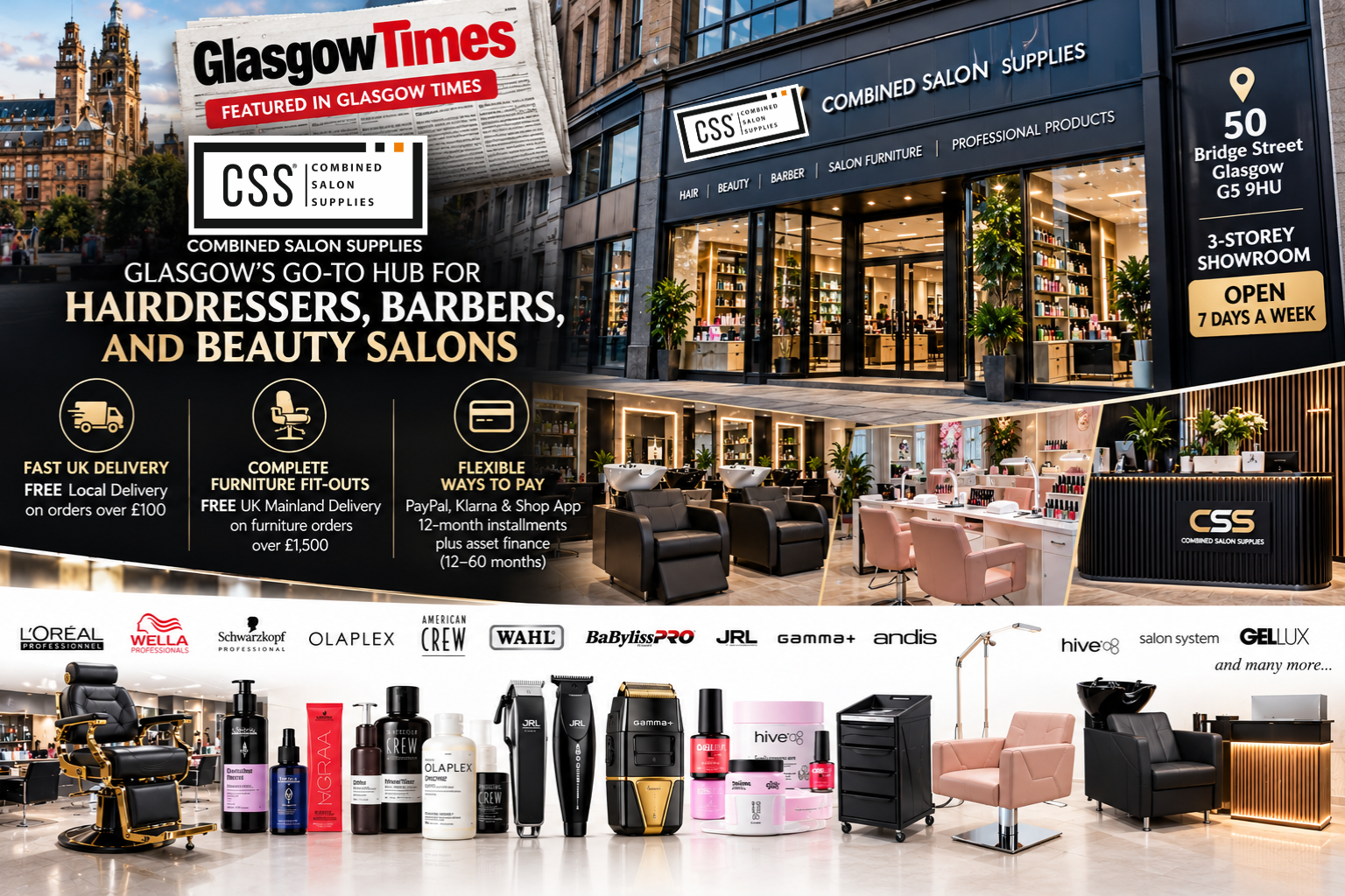 Glasgow’s Go-To Hub for Hairdressers, Barbers, and Beauty Salons