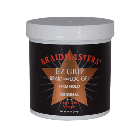 Braid Masters Ez Grip Braid & Loc Gel with Apple Cider Vinegar 16oz – Professional Braiding & Loc Styling Gel | Firm Hold No Flakes