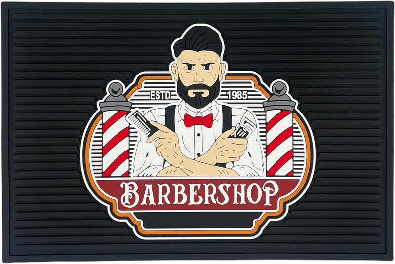 Non-Slip Tool Mat & Storage Tray - Barbershop Equipment Organizer