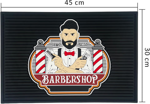 Non-Slip Tool Mat & Storage Tray - Barbershop Equipment Organizer