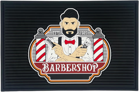 Non-Slip Tool Mat & Storage Tray - Barbershop Equipment Organizer