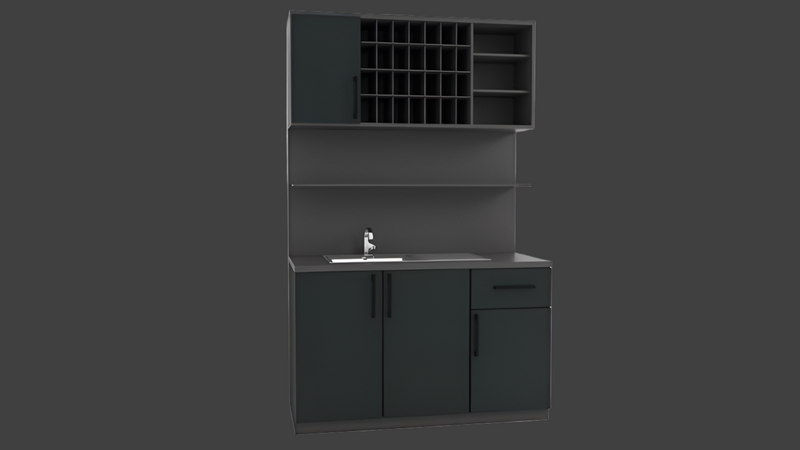 Cara Hairdresser Barber Storage Cabinet with sink - Salon's Furniture