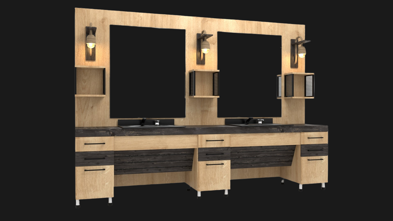 Festival - Double Barber Unit - Barber's Furniture