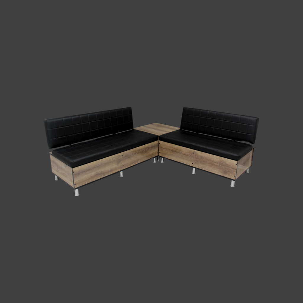 Corner - Hairdresser Barber Double Waiting Bench - Salon's Furniture