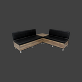 Corner - Hairdresser Barber Double Waiting Bench - Salon's Furniture