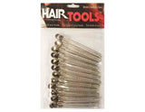 HairTools Silver Control Clips 12 Pk