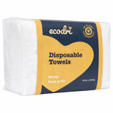 EcoDri Disposable Towels White 50 Pack | Salon & Barber Disposable Towels