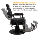 Edinburgh - Shiny – Best Quality Barber Chair | Premium Leather Barber Chair for Elegant Salons