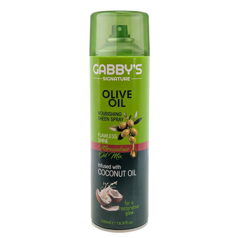 Gabby’s Signature Olive Oil Nourishing Sheen Hair Spray 500ml – Professional Shine + Hydration
