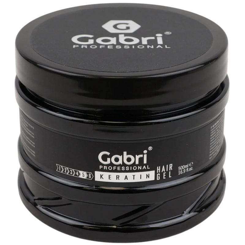 Gabri Professional Hair Gel Keratin 500ml Strong Hold Styling Gel with Keratin | Salon & Barber Premium Gel