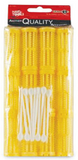 Head Jog 22mm Yellow Hair Rollers (12 Pack) | Professional Salon Setting Rollers