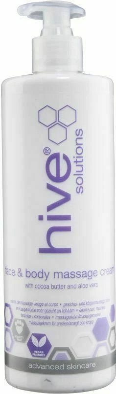 Hive Solutions Face & Body Massage Cream 490ml – Professional Salon Massage & Body Treatment Cream