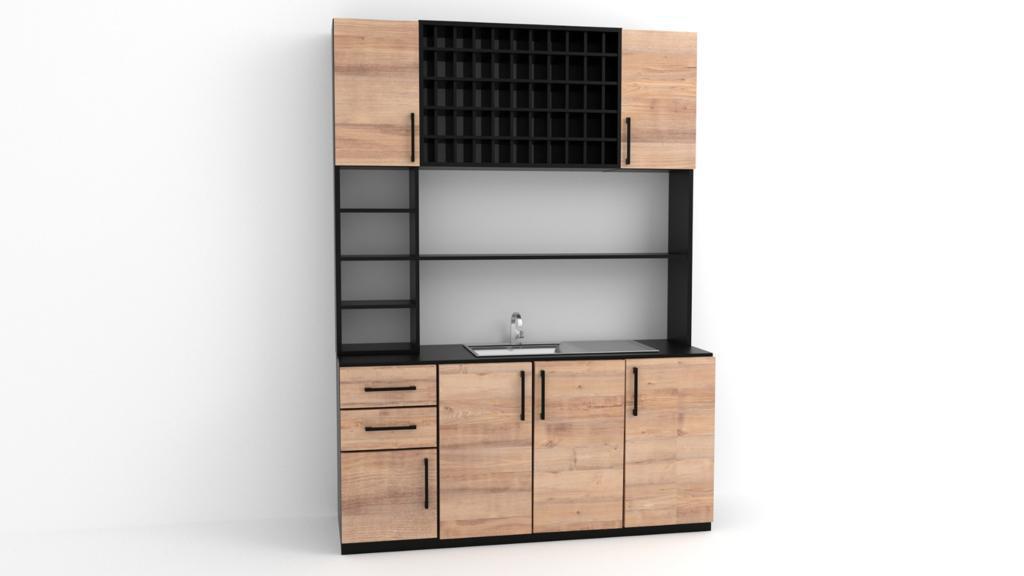 Luke Hairdresser Barber Storage Cabinet with sink - Salon's Furniture