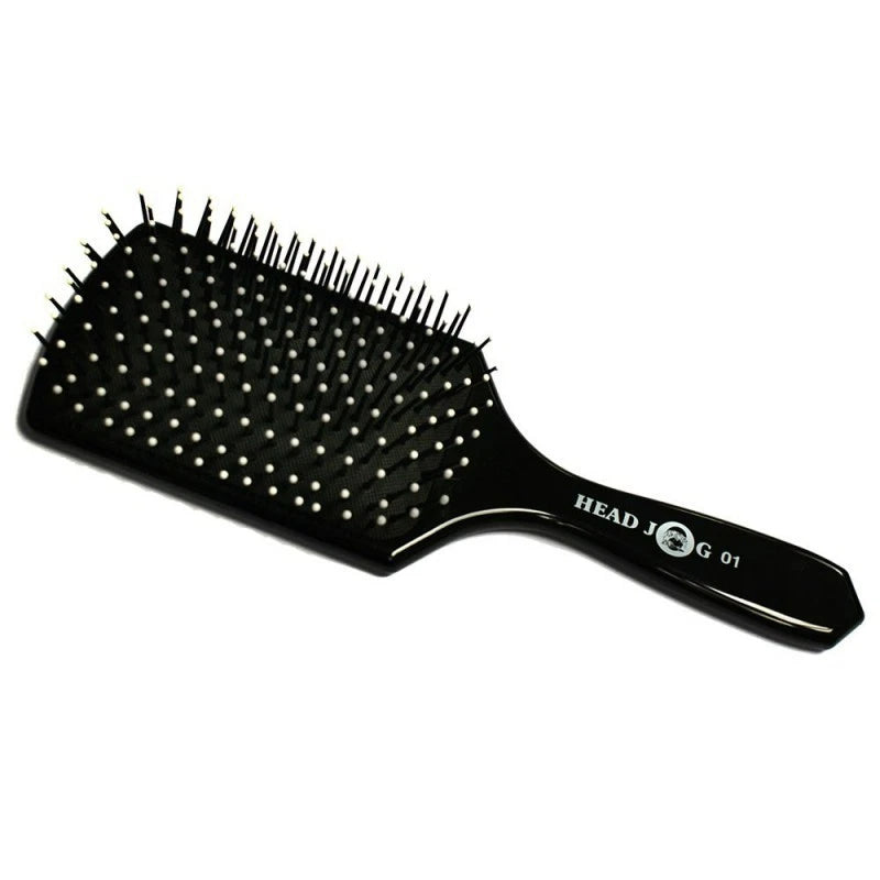 Head Jog No.1 Paddle Hair Brush Black | Professional Detangling Brush
