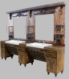 Ottoman Double Barber Unit Station- Barber's Furniture