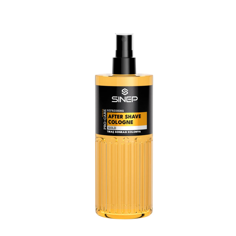SINEP Pro-Care After Shave Cologne Gold 400ML - Premium Men's Aftershave Spray