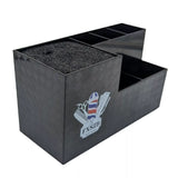 Non-Slip Scissor & Brush Holder – Barber Pole Pattern Tool Organiser for Professional Salons - Black