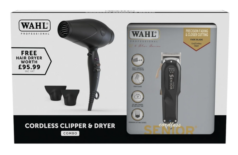 Wahl Cordless Senior Clipper & Dryer Combo