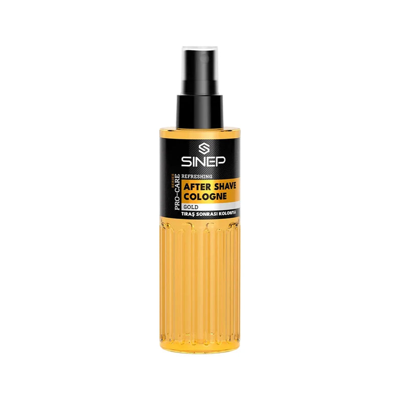 SINEP Aftershave Cologne Gold , Luxurious Amber-Wood Finish 150 ml | Professional Grooming