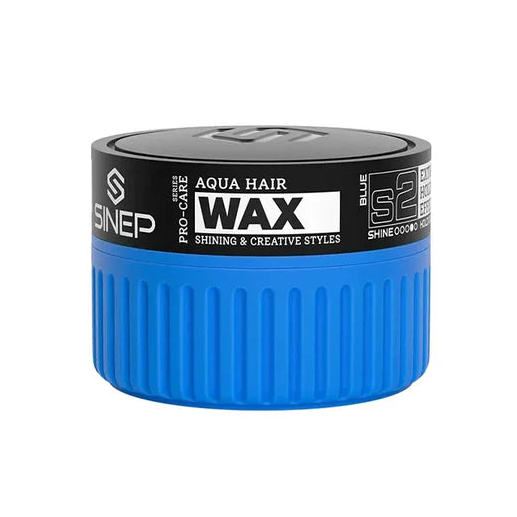 SINEP Aqua Hair Wax S2 – Blue 150ml | Strong Hold Styling Wax for Men