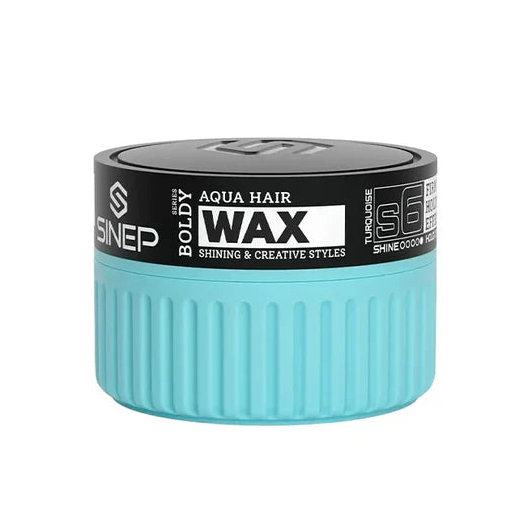 SINEP Aqua Hair Wax S6 – Turquoise 150ml | Strong Hold, Shiny Finish Styling Wax for Men