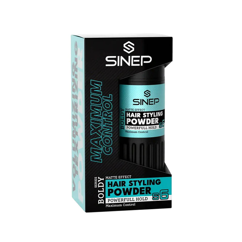SINEP Powder Wax S6 Turquoise Powerful Hold Volume Powder Wax 20 g | Salon-Grade Matte Finish