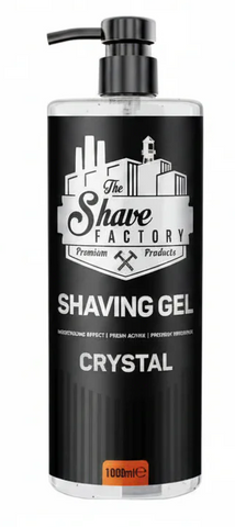 The Shave Factory Shaving Gel Crystal 1000ml | Ultimate Razor Visibility & Slip