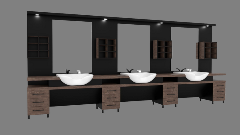 Vista- Barber Unit Station - Barber's Furniture