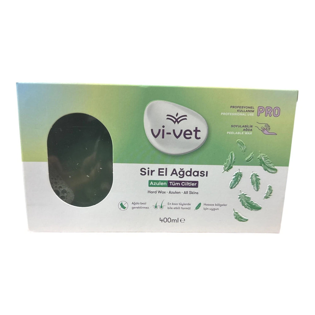 VI-VET Black Hard Wax No Strips Waxing Pellets Hot Brazilian Body Hair Removal