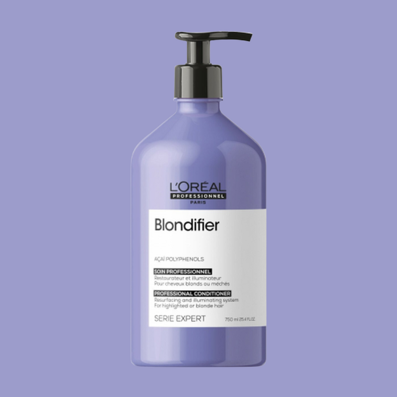 L'Oréal Professionnel Serie Expert Blondifier Cool Conditioner 750ml – Neutralizes Yellow Tones