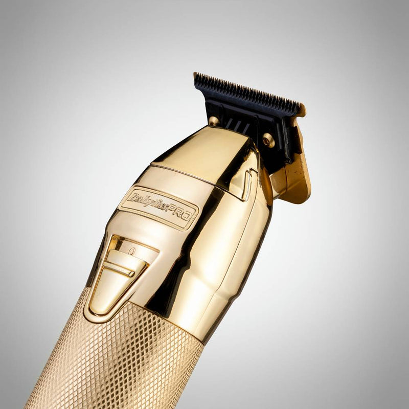 BaBylissPRO FXONE GoldFX Skeleton Trimmer - Professional Cordless High-Performance Trimmer with Interchangeable Battery System