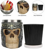 Barber Skull Scissors Holder & Tool Organizer | Professional Salon Storage Case for Hairdressing Tools