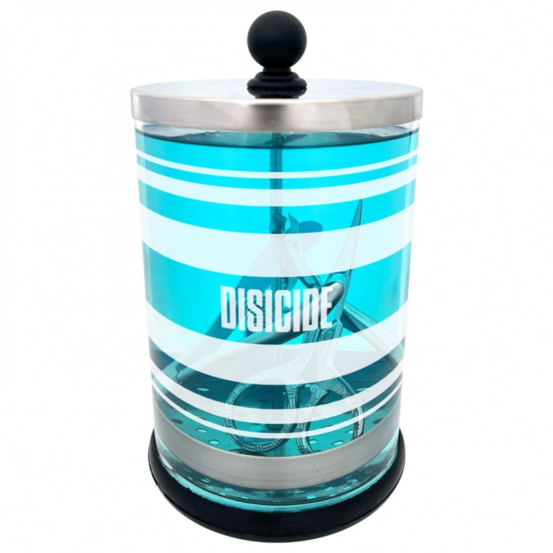 Disicide Disinfection Jar 750ml (800ml Max Capacity) for Salon Tools | Professional Barber & Hairdresser Sanitizing Jar