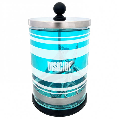 Disicide Disinfection Jar 750ml (800ml Max Capacity) for Salon Tools | Professional Barber & Hairdresser Sanitizing Jar