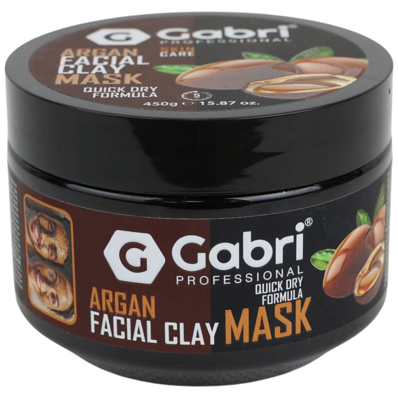 Gabri Professional Argan Clay Face Mask 450g | Deep Cleansing Salon Mask UK