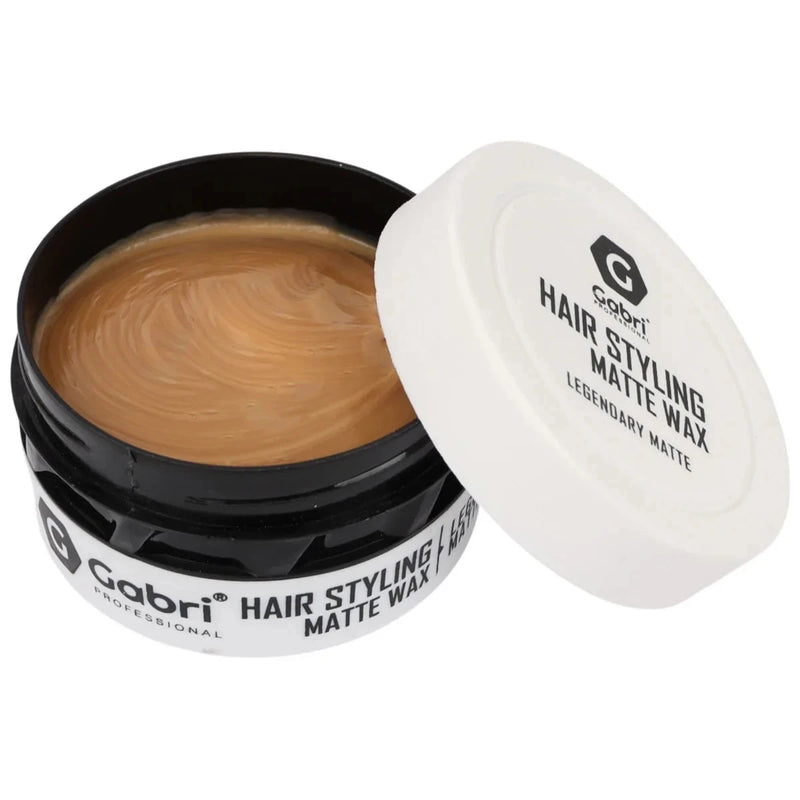 Gabri Professional Hair Styling Matte Wax Strong Hold Matte Finish, 150 ml All Hair Types, Chocolate Brown