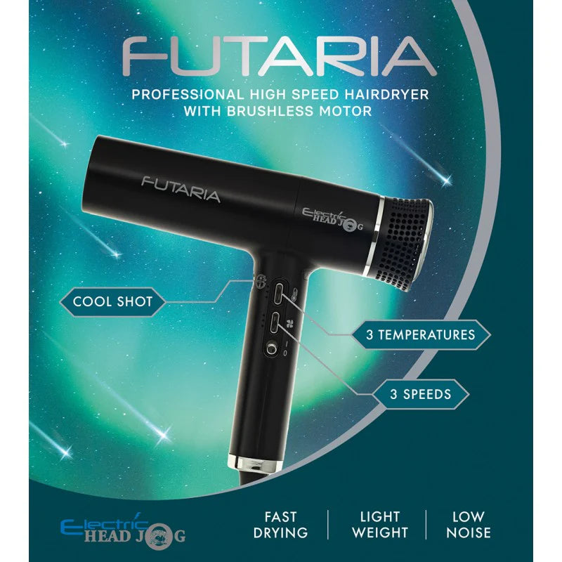 Head Jog Futaria High-Speed Hair Dryer – 1800W Pro Blow Dryer with Fast - Drying Brushless Motor