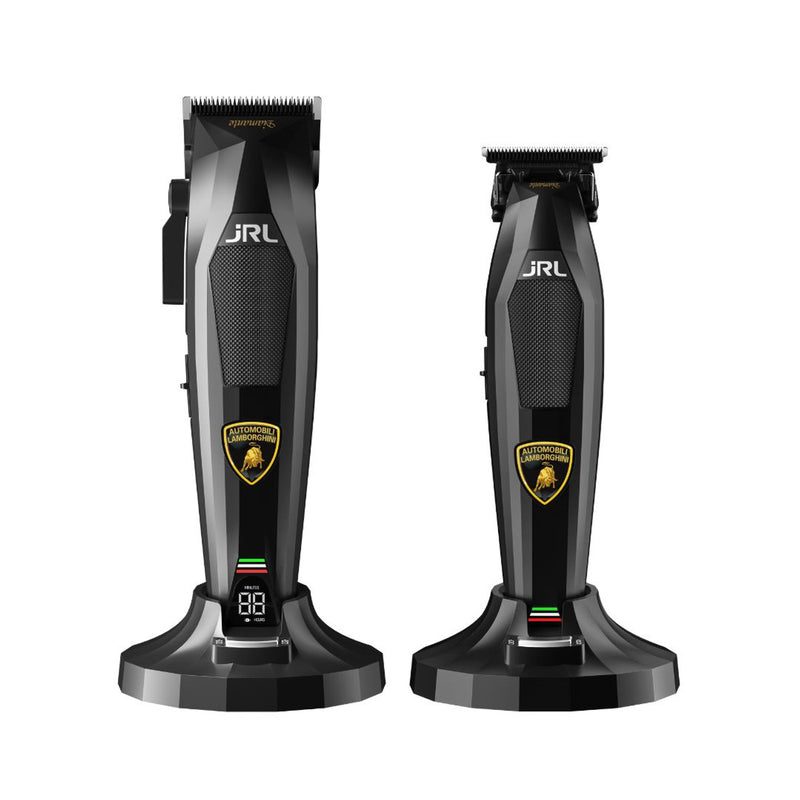 JRL x Lamborghini Diamante Clipper & Trimmer Combo – Premium Cordless Haircutting Kit in Black