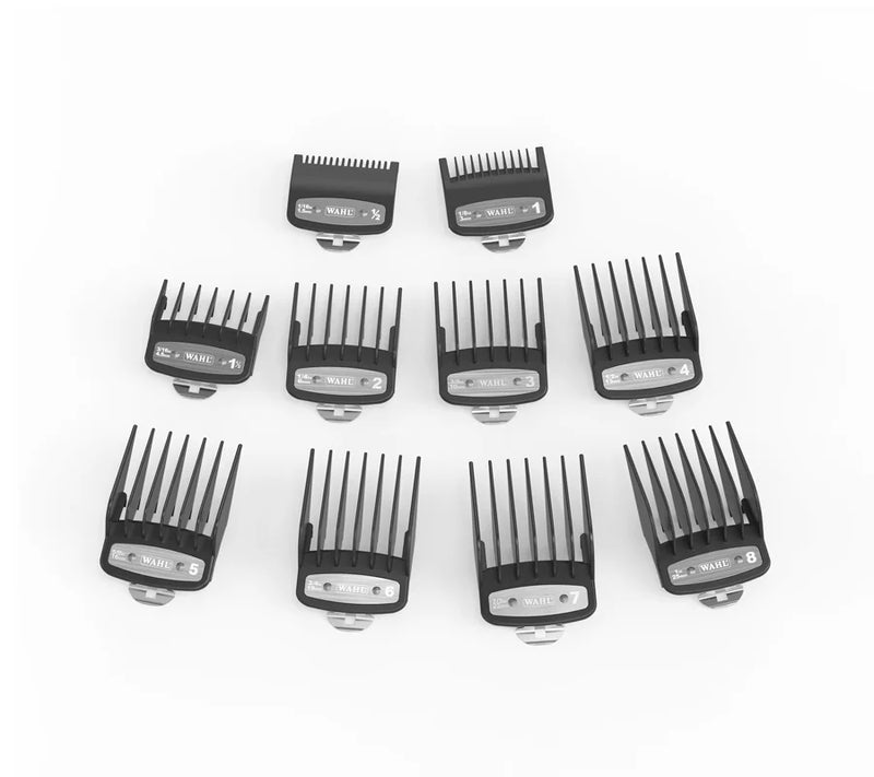 Wahl Premium Guide Combs Set | Secure-Fit Professional Clipper Guards | 70% Stronger Design