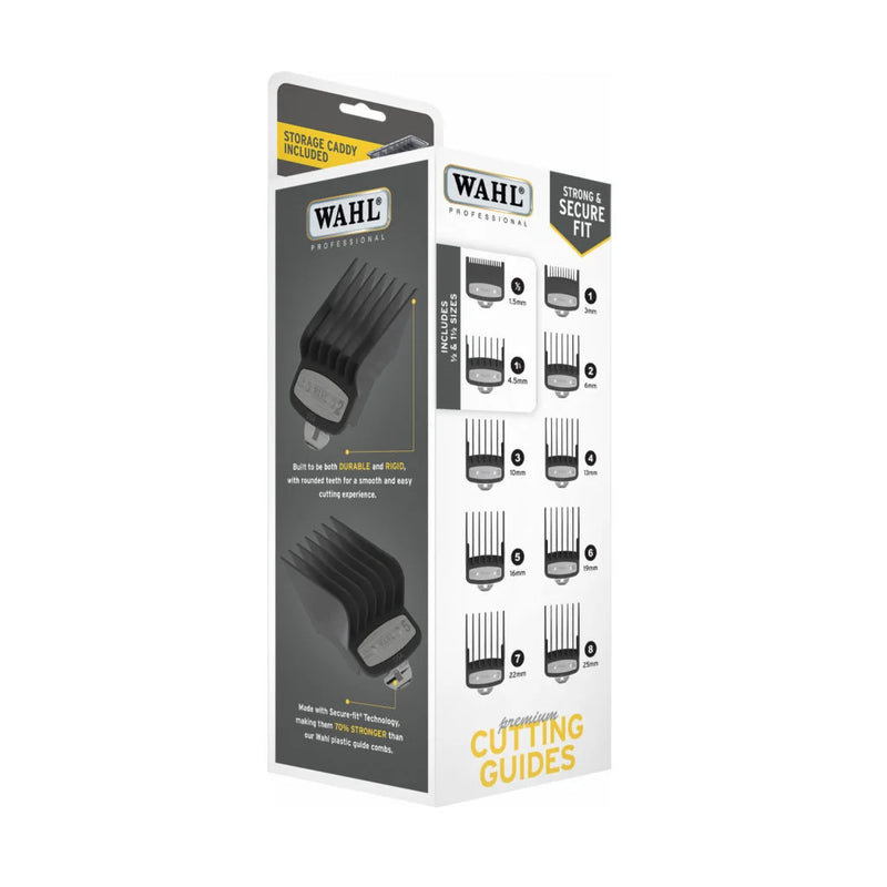 Wahl Premium Guide Combs Set | Secure-Fit Professional Clipper Guards | 70% Stronger Design