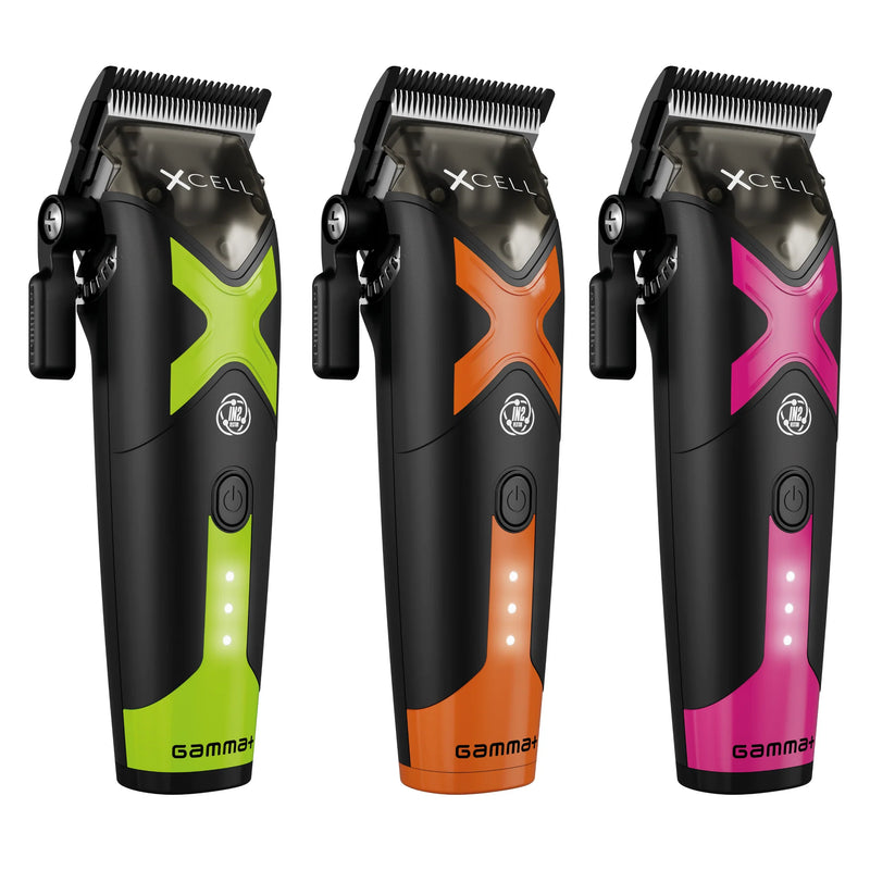 Gamma+ XCell Professional Cordless Clipper – 11,500 RPM IN2 Vector Motor, Echo DLC Blade, USB‑C, 3 hr Runtime