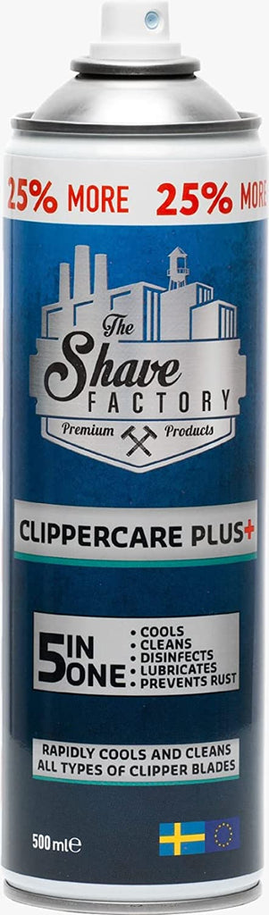 The Shave Factory 5 in 1 Clippercare - Disinfectant Spray for Hair Clipper Machines 500ml