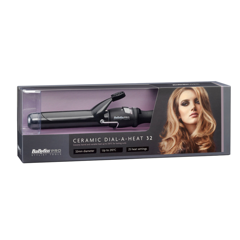 BaByliss PRO Ceramic Dial-A-Heat Curling Tong 32mm