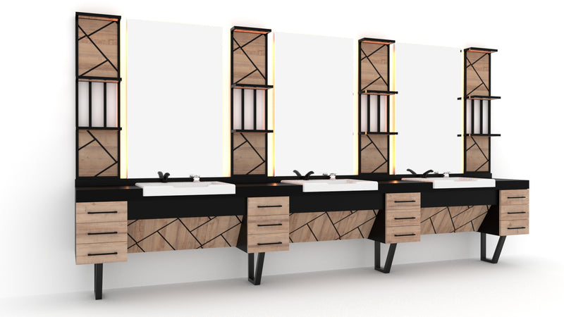 Billie - Barber Unit Station - Barber's Furniture