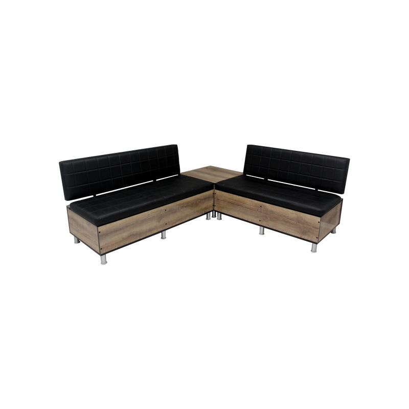 Corner - Hairdresser Barber Double Waiting Bench - Salon's Furniture
