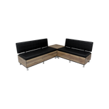 Corner - Hairdresser Barber Double Waiting Bench - Salon's Furniture