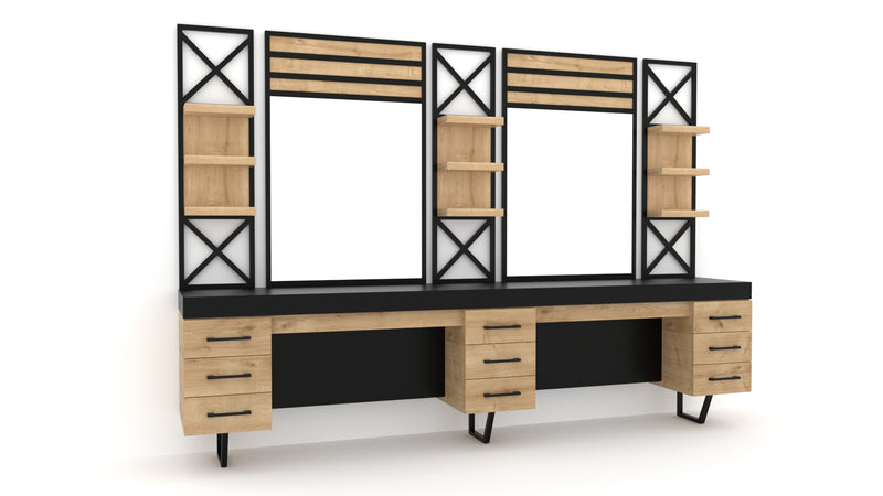 Cottage Double Barber Unit- Barber's Furniture