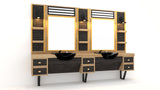 Gold - Double Barber Units - Barber's Furniture